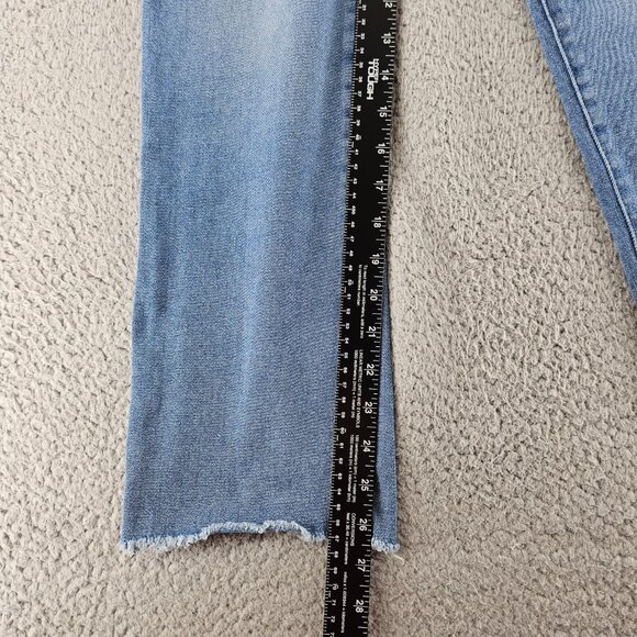 Good American Jeans Womens 4 (26x26) Blue Good Straight Crop Mid Rise - Picture 10 of 16